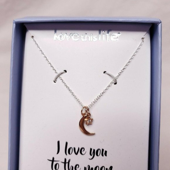 I Love You To The Moon And Back Necklace - Picture 1 of 5